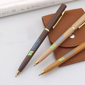 Luxury Gold Plastic Ballpoint Pen with Customized Logo 0.7mm Writing Width for Office & School Promotional Gifts - Product Image 3