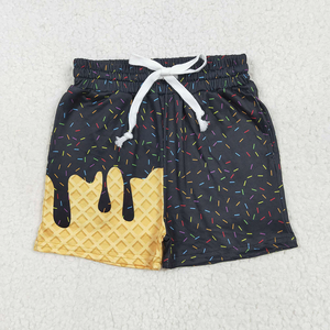 Pantalones Cortos de Verano al por Mayor para Bebés y Niños Pequeños, con Estampado de Goteo de Helado, Cintura Elástica y Cordón Ajustable, Ropa de 3 a 16 Años - Product Image 3