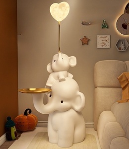 HJ HOME Grand Plateau Décoratif Éléphant pour le Salon, Utilisation Extérieure, Veilleuse, Nouvelle <span class=keywords><strong>Maison</strong></span>, Matériau Résine, <span class=keywords><strong>Lampadaire</strong></span> Led - Product Image 1