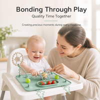 Tapis de table en silicone de qualité alimentaire BEI ZHUO pour bébé avec ventouses, tapis portable pour chaise haute pour tout-petit avec poignée et trou de suspension