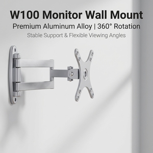 Folding Monitor Arm Wall Mounted TV <b>Bracket</b> Aluminum Alloy Computer Extendable LCD Monitor Extension Mount for LED Screens - Product Image 3