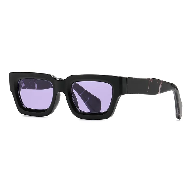 이야기 대리석 다리 사용자 정의 로고 럭셔리 음영 UV400 모듬 색상 사각형 선글라스 2023 새로운 거북이 광장 태양 안경
