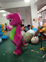Location de Costume Barney adulte drôle pour adultes en peluche le Costume de mascotte de dinosaure pour Hallodays Cosplay