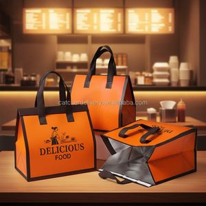Fast Delivery Disposable Food Insulated Takeout Bags Nonwoven Aluminum Foil Food Cooler Bags for Coffee Bread Cake Restaurant - Product Image 1