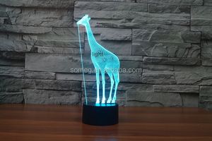 Fabricants en gros de <span class=keywords><strong>girafe</strong></span> 2 lampe 3D colorée veilleuse atmosphère visuelle - Product Image 5
