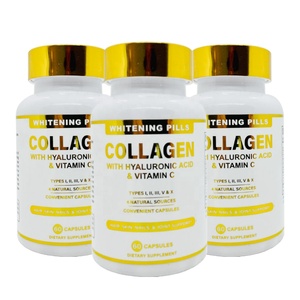Píldoras Blanqueadoras de Colágeno con Ácido Hialurónico y Vitamina C, Cápsulas de Colágeno Avanzadas con Ácido Hialurónico y Vitamina C - Product Image 1