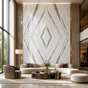 Losa de Piedra Sinterizada con Aspecto de Mármol Verde Ondulado de Pino de Montaña, Baldosa de Porcelana con Aspecto de Mármol Pulido, 1600 x 3200 x 12 mm para - Product Image 5
