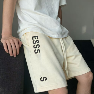 Pantalones cortos <span class=keywords><strong>Fear</strong></span> of God para hombre 2025 Colección Casual SS22 de hombre, pantalones cortos oversize elásticos en colores Light y Dark Oatmeal y camiseta de manga corta - Product Image 4