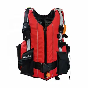 Search and Rescue PFD Water Sports Life Vests High Visibility Orange Comfortable and Durable for Water Rescue