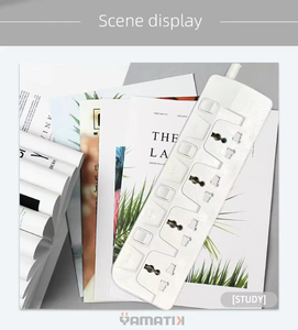 High Quality BETA Series 10A Power Strip 4 Outlet Copper <b>Extension</b> <b>Socket</b> with LED Overload Switch Office Use - Product Image 3