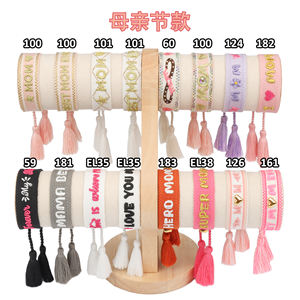 Pulsera de borlas trenzadas con nombre y letras de corazón, regalo personalizado, para el dí<span class=keywords><strong>a</strong></span> de <span class=keywords><strong>la</strong></span> madre - Product Image 2