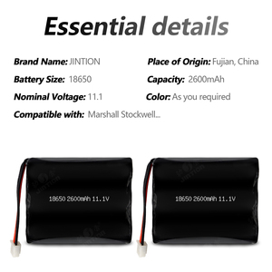 แบตเตอรี่18650 18650 11.1v 2600mah สำหรับ TF18650-2200-1S3PA เครื่องเสียง marshall <span class=keywords><strong>stockwell</strong></span> - Product Image 4