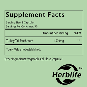Complément d'extrait de champignon Turkey Tail OEM/ODM - Soutien immunitaire - Sans OGM, compatible végétalien, sans gluten - 90 capsules - Product Image 2