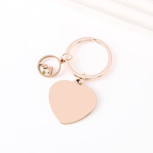 Llavero con Colgante de Semillas de Mostaza Redondas con Diseño de Fe y Creencia, Personalizado, Grabado en Acero Inoxidable, con Corazón en Blanco - Product Image 5