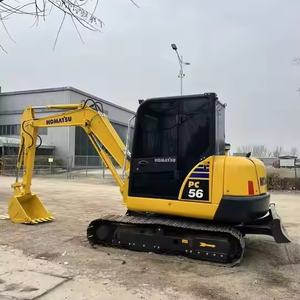 Performances stables Mini excavatrice sur chenilles Komatsu PC56 d'occasion en bon état mini excavatrices tracteur 5 tonnes à vendre - Product Image 1