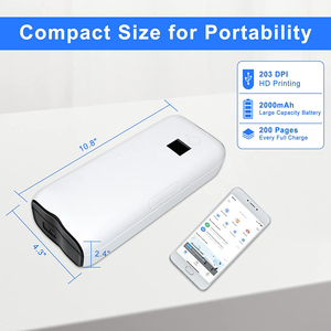 PC IOS xách tay A4 Máy in nhiệt không dây màu xanh răng du lịch máy in di động nhỏ máy in A4 inkless in ấn cho văn phòng nhà - Product Image 5