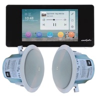 Kit de musique d'ambiance intelligent pour salon AUXDIO DM838, lecteur principal/panneau de commande, haut-parleurs encastrés au plafond JBN Control12C T