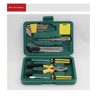 Kit d'outils de réparation automobile et domestique 11 pièces en acier au carbone Reed Hardware – Tournevis manuel, pinces, clés hexagonales, mètre ruban