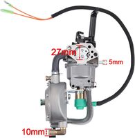 Kit de conversion de carburateur GPL GNC à double carburant pour une utilisation avec des générateurs de 4.5 à 6 KW GX390 GX340 GX420 188F Comprend un accélérateur manuel