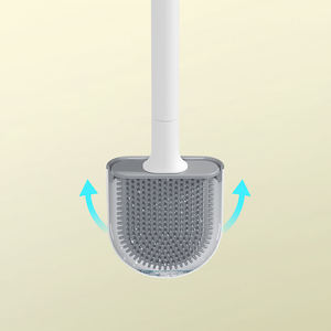 <span class=keywords><strong>Mini</strong></span> <span class=keywords><strong>brosse</strong></span> de nettoyage de toilettes en plastique Flexible en Silicone noir et support pour salle de bain, nouveau Design bon marché - Product Image 4