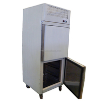 Congélateur vertical commercial à double porte 400L en acier inoxydable, refroidissement par ventilateur, sans givre, réfrigérateur de restaurant, énergie 5 étoiles