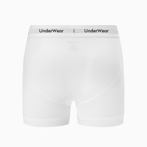 Calzoncillos bóxer largos de tiro medio de estilo europeo suave de lujo de alta calidad para hombres tela de punto cómoda transpirable Color liso - Product Image 4