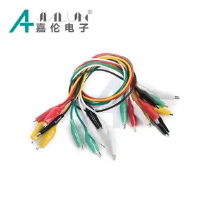 Test Lead Cable JIALUN 5 Colors 35mm Alligator Clamp Cable Test Leads Middle Size Double Ended Alligator Clips With Wire