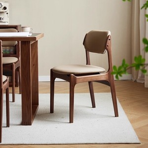 Nordic Solid Wood <b>Dining</b> <b>Chair</b> Upholstered Modern Minimalist Style For <b>Dining</b> Room Study Adult Use - Product Image 1