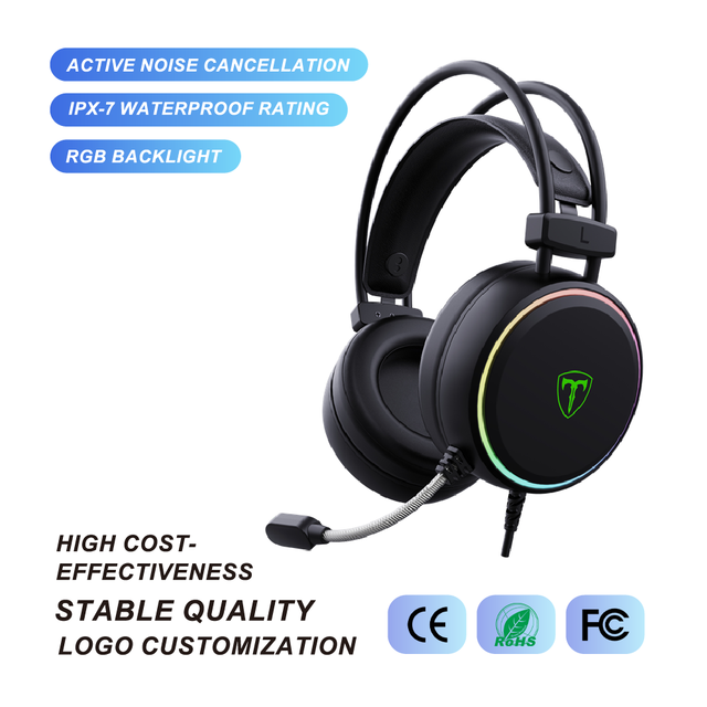 High Quality Wired RGB Backlight Gaming Headphone OEM ODM Custom Logo Headset for Esports PC Setup Bulk Wholesale Orders B2B OEM