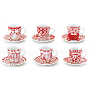 ENSEMBLE DE 6 Tasses à café KIM avec soucoupe - Product Image 1