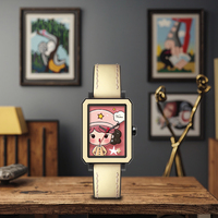 Montre pour enfants Virtue 2025 pour femmes, boîtier en alliage, résistante à l'eau, bracelet en cuir, mouvement à quartz, style dessin animé, nouveau design