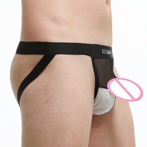 Chất lượng cao bán backless mông kaixuan người đàn ông Đồng Tính bán buôn nhà máy lưới jock dây đeo đồ lót cho nam giới Net Jockstraps - Product Image 5