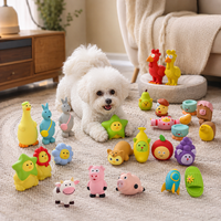 Natuurrubber piepende puppy speelgoed dieren fruit bloemen hondenspeelgoed collectie