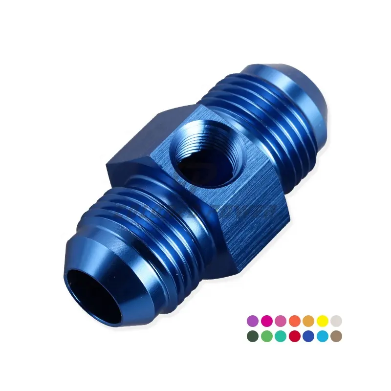 Nhôm Thẳng AN6 AN8 AN10 Với Cổng Đo NPT 1/8 "Bộ Chuyển Đổi Từ Nam Sang Nam