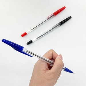 Bolígrafos Promocionales de Escritura Suave, Bolígrafos de Plástico para Oficina y Escuela, Bolígrafos de Punta Redonda de 1.0 mm en Negro, Azul y Rojo - Product Image 2