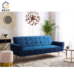 Canapé-lit en velours à rabat, meuble convertible, style moderne, meuble d'usine - Product Image 6
