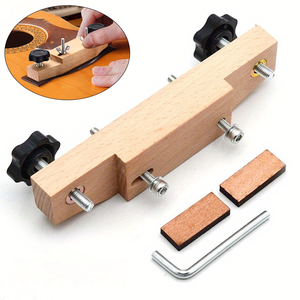 Pince de pont de <span class=keywords><strong>guitare</strong></span> en bois pour débutants, outils de <span class=keywords><strong>luthier</strong></span> acoustique avec joint en liège et clé en L pour <span class=keywords><strong>guitare</strong></span> classique/acoustique - Product Image 1