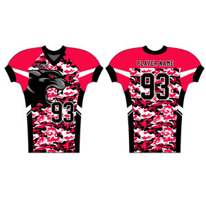 Camisetas de Fútbol Americano Personalizadas Más Vendidas, Cortas, 100% Poliéster, Protección UV, Diseño Personalizado para tu Equipo o Club, Venta al por Mayor - Product Image 6