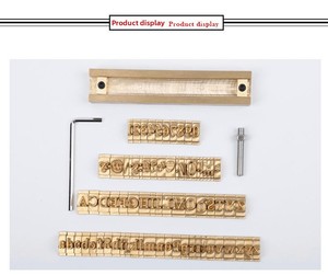 Set Completo di Stampi in Ottone, Alfabeto, Numeri e Simboli Intercambiabili per Incisione su Pelle, Stampa a Caldo, Logo Personalizzato - Product Image 4