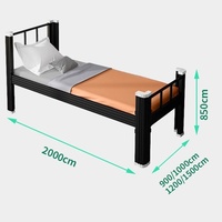 Xingyuan Vente en gros Taille personnalisée Lit en acier et fer pour adultes et enfants Home School Hostel Chambre à coucher Lit simple en métal