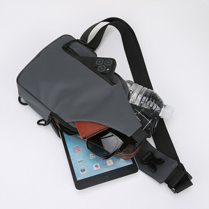 New Men's PU film Chest Bag Korean Version Fashion Single Shoulder Cross-body Sports <b>Backpack</b> Outdoor <b>Large</b> Capacity Waterproof - Product Image 5