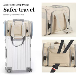 Bolsa de Transporte para Mascotas Expandible, Personalizada, Aprobada por Aerolíneas, Transpirable, Plegable, de Lados Blandos, para Viajes de Perros y Gatos - Product Image 6
