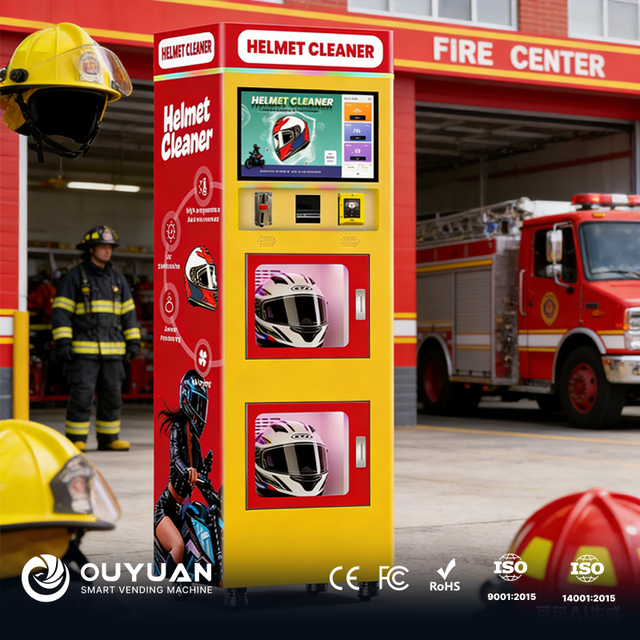 Automatic Intelligent Helmet Cleaning Vending Machine with Dry Cleaning Disinfection & Deodorization