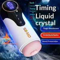 Lexinwish Herren Vollautomatischer Elektrischer Vibrations-Masturbationsbecher Realistische TPE-Vagina Einziehbare Kammer Saug- und Heizmodell