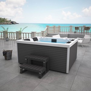 <span class=keywords><strong>Spa</strong></span> <span class=keywords><strong>de</strong></span> massage Jaccuzzi autoportant en acrylique pour 4 personnes Chute d'eau à débordement <span class=keywords><strong>de</strong></span> 2m Balboa en option Bain à remous portable en plastique Salle <span class=keywords><strong>de</strong></span> bain - Product Image 1