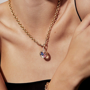 Creative Fashion Trendy 18K Gold Plated Link Heart Picture Box Necklace Jewelry Women Girls Personalized Accessories <strong>Jewellery</strong> - Product Image 6