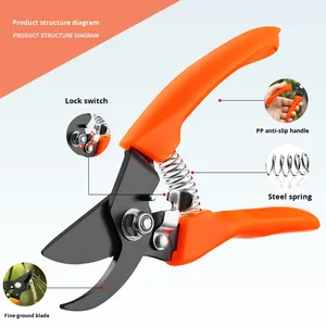 Hoa cắt tỉa Shears Orange xử lý thép không gỉ vườn kéo cho hoa cây chi nhánh - Product Image 2