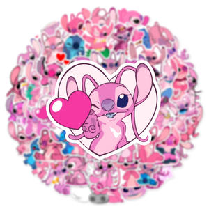 50 pièces nouveau mignon rose fille point Graffiti autocollants pour enfants livre bouteille voiture décor étanche <span class=keywords><strong>Lilo</strong></span> <span class=keywords><strong>et</strong></span> point autocollant - Product Image 5