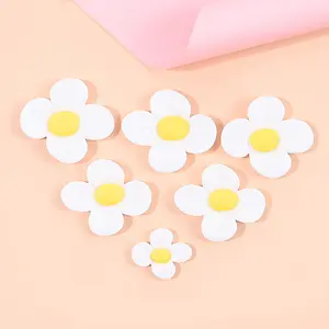 Handmade trinket number egg flower hair clip cream rubber hole shoes diy small accessories beads plastic resin charms