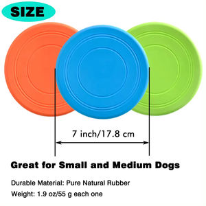 สุนัขยางนุ่ม Fisbee TPR การฝึกอบรมแบบโต้ตอบน้ําหนักเบาบินแผ่นดิสก์ของเล่นสุนัขสําหรับสุนัขขนาดเล็กขนาดใหญ่ - Product Image 6